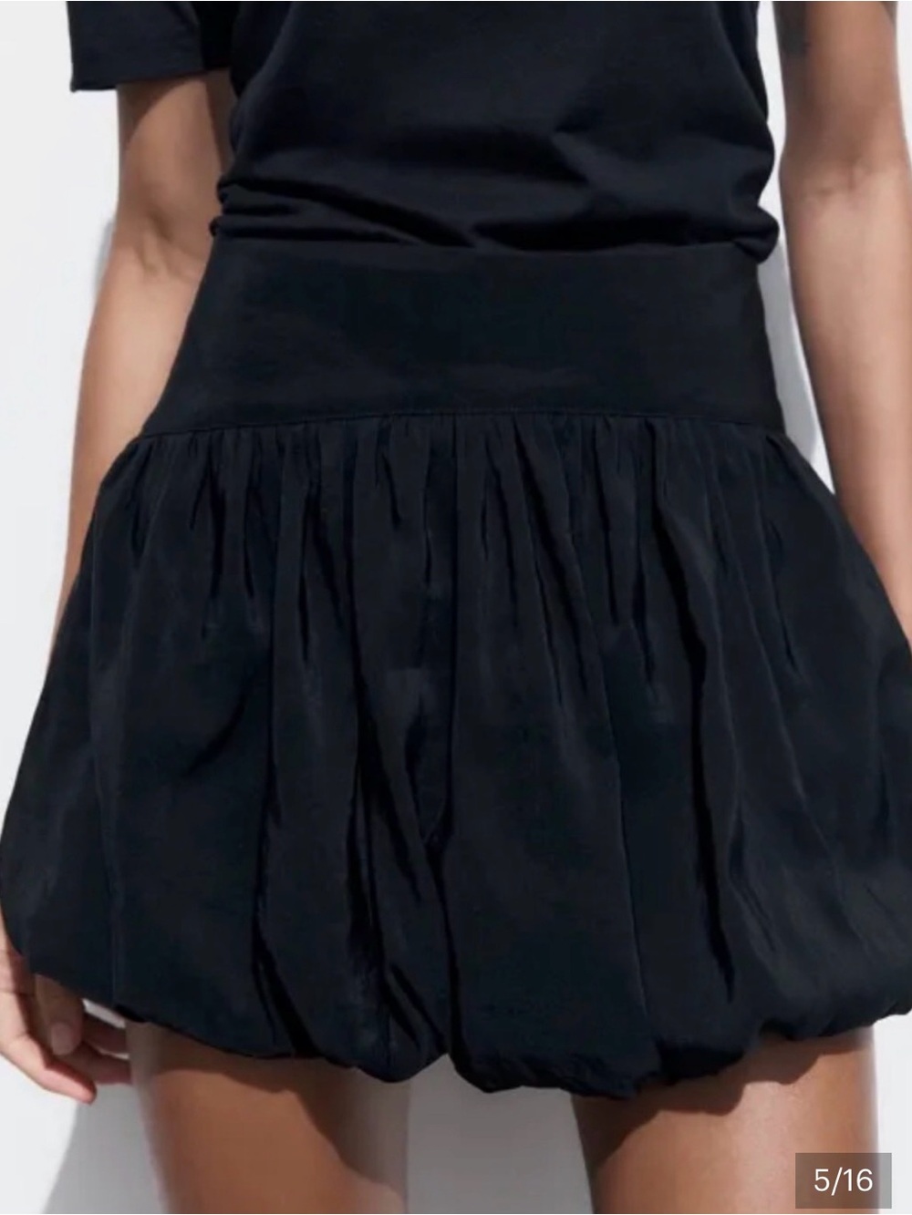 Zara Black Mini Bubble Skort